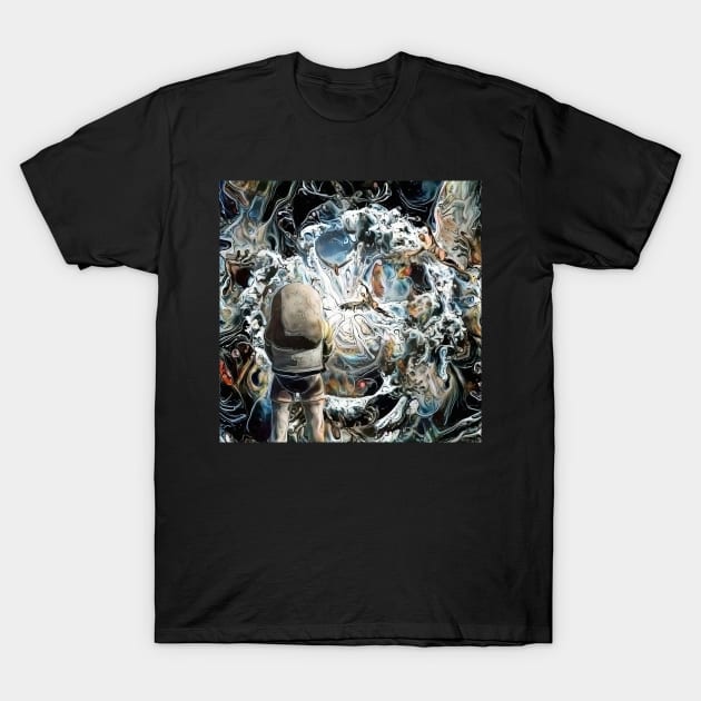 Astronaut in abstract tunnel T-Shirt by rolffimages